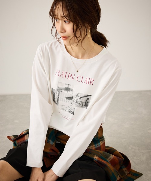 ROPE' PICNIC(ロペピクニック)の「汗染み防止アソートロゴロングスリーブTシャツ/UVカット・接触冷感(Tシャツ/カットソー・レディース・ホワイト/ホワイト系その他/ホワイト系その他2・FREE)」の15枚目の写真