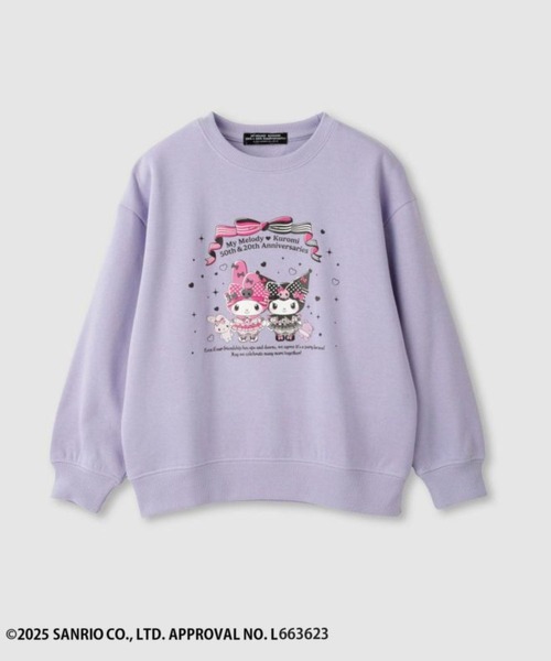 sanrio（サンリオ）の「Sanrio 【マイメロディ・クロミ / シナモロール】 シートプリント起毛トレーナー（スウェット・キッズ・ラベンダー/サックスブルー・140/130/120/110/160/150/100）」の2枚目の写真