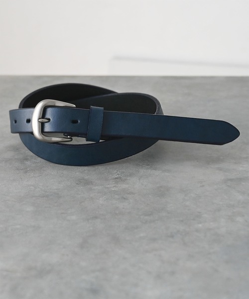 An+u(アンユー)の「25mm レザーベルト(ベルト・メンズ・ブラック/オリーブ/ネイビー/ダークブラウン/キャメル/レッド・ONE SIZE)」の4枚目の写真