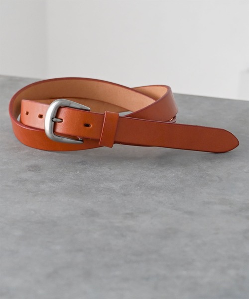 An+u(アンユー)の「25mm レザーベルト(ベルト・メンズ・ブラック/オリーブ/ネイビー/ダークブラウン/キャメル/レッド・ONE SIZE)」の5枚目の写真