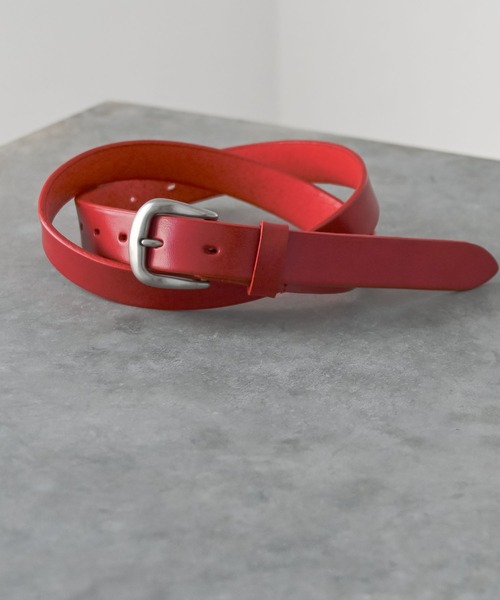 An+u(アンユー)の「25mm レザーベルト(ベルト・メンズ・ブラック/オリーブ/ネイビー/ダークブラウン/キャメル/レッド・ONE SIZE)」の6枚目の写真