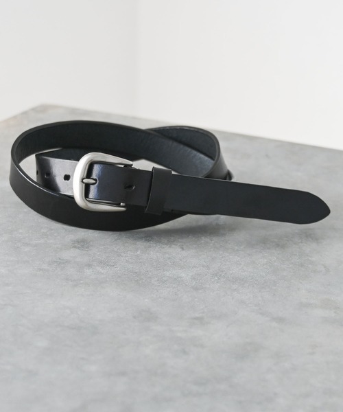An+u(アンユー)の「25mm レザーベルト(ベルト・メンズ・ブラック/オリーブ/ネイビー/ダークブラウン/キャメル/レッド・ONE SIZE)」の2枚目の写真