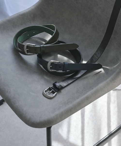 An+u(アンユー)の「25mm レザーベルト(ベルト・メンズ・ブラック/オリーブ/ネイビー/ダークブラウン/キャメル/レッド・ONE SIZE)」の7枚目の写真