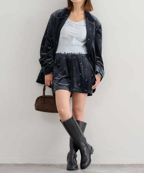 セール】ドット刺繍ベロアパンツ（その他パンツ）｜U by SPICK&SPAN