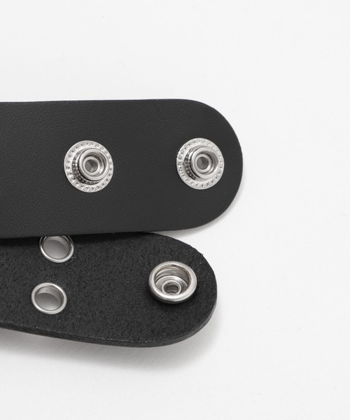 Figments（フィグメンツ）の「ダブルアイレットバングル（ブレスレット・レディース・ブラック・FREE）」の5枚目の写真