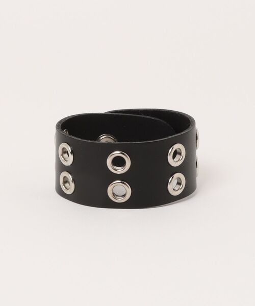 Figments（フィグメンツ）の「ダブルアイレットバングル（ブレスレット・レディース・ブラック・FREE）」の6枚目の写真