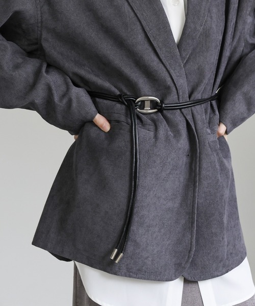 select MOCA（セレクトモカ）の「メタルモチーフコードベルト（ベルト・レディース・ブラック/ブラウン・FREE）」の2枚目の写真