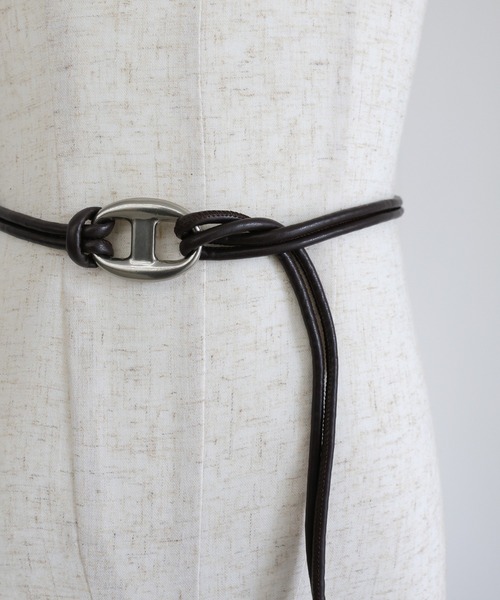 select MOCA（セレクトモカ）の「メタルモチーフコードベルト（ベルト・レディース・ブラック/ブラウン・FREE）」の8枚目の写真