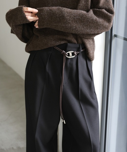 select MOCA（セレクトモカ）の「メタルモチーフコードベルト（ベルト・レディース・ブラック/ブラウン・FREE）」の6枚目の写真