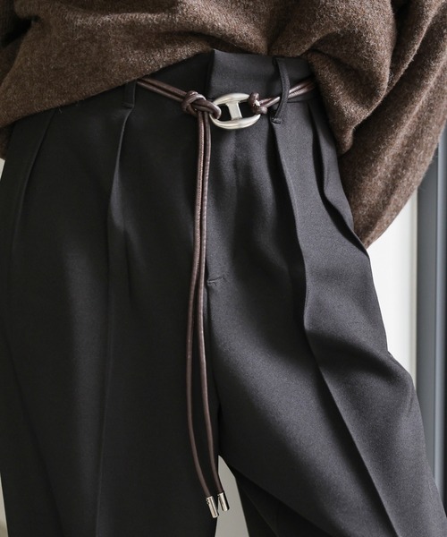 select MOCA（セレクトモカ）の「メタルモチーフコードベルト（ベルト・レディース・ブラック/ブラウン・FREE）」の5枚目の写真