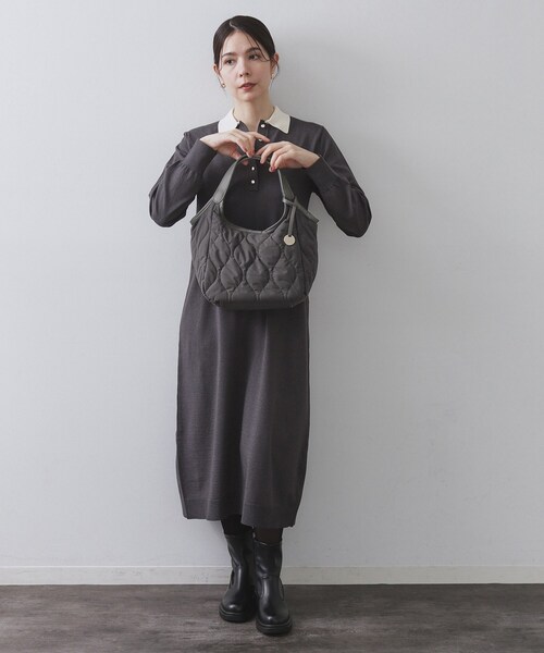 OPAQUE.CLIP（オペークドットクリップ）の「【フェイクファー／キルティング】くり手ミドルトートバッグ（トートバッグ・レディース・チャコールグレー/ブラック/ブラウン系その他5/ベージュ系6・00）」の6枚目の写真