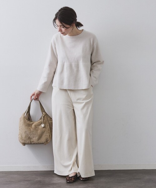 OPAQUE.CLIP（オペークドットクリップ）の「【フェイクファー／キルティング】くり手ミドルトートバッグ（トートバッグ・レディース・チャコールグレー/ブラック/ブラウン系その他5/ベージュ系6・00）」の12枚目の写真