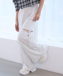 MAJESTIC LEGON | スリット入りキラキラスウェットパンツ(スウェットパンツ)
