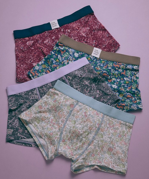 une nana cool(ウンナナクール)の「MADE WITH LIBERTY FABRIC メンズボクサーパンツ(ボクサーパンツ・メンズ・ターコイズブルー/ダークグレー/ダークインディゴブルー/エンジ・M/L)」の1枚目の写真