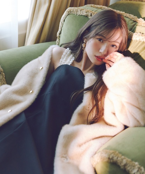 NATURAL BEAUTY BASIC（ナチュラルビューティーベーシック）の「◇【白宮みずほさんコラボ】フリルショルダージャンスカ（ジャンパースカート・レディース・ベージュ系その他/グレー系その他/ブラック系その他・P/S/SMALL/MEDIUM）」の4枚目の写真