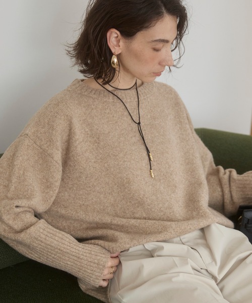 セール】ボートネックニットプルオーバー（ニット/セーター）｜ANGIE