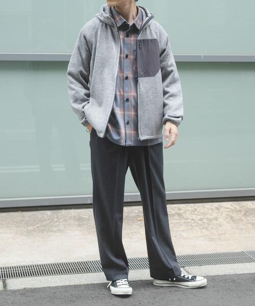 ITEMS URBANRESEARCH(アイテムズ アーバンリサーチ)の「ニットフリース Zip Up フードジャケット(その他アウター・メンズ・ブラック/チャコールグレー/グレー・MEDIUM/LARGE)」の6枚目の写真