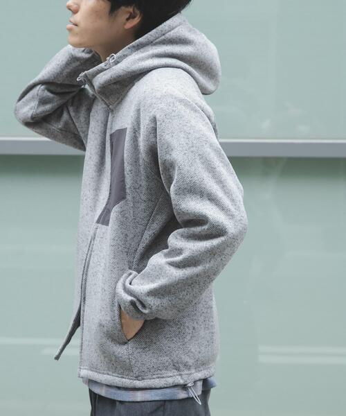 ITEMS URBANRESEARCH(アイテムズ アーバンリサーチ)の「ニットフリース Zip Up フードジャケット(その他アウター・メンズ・ブラック/チャコールグレー/グレー・MEDIUM/LARGE)」の9枚目の写真