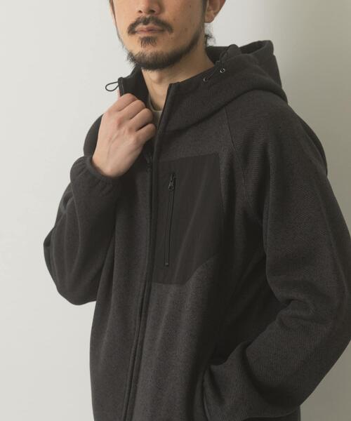 ITEMS URBANRESEARCH(アイテムズ アーバンリサーチ)の「ニットフリース Zip Up フードジャケット(その他アウター・メンズ・ブラック/チャコールグレー/グレー・MEDIUM/LARGE)」の12枚目の写真