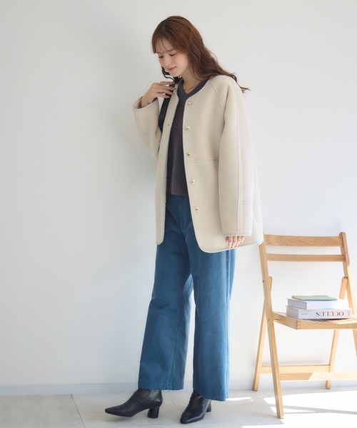 KATHARINE ROSS(キャサリンロス)の「【KATHARINE ROSS】リバーシブルボアコート(その他アウター・レディース・ネイビー/オフホワイト/ブラウン・FREE)」の17枚目の写真