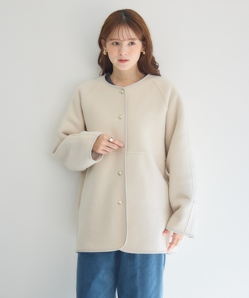 KATHARINE ROSS(キャサリンロス)の「【KATHARINE ROSS】リバーシブルボアコート(その他アウター・レディース・ネイビー/オフホワイト/ブラウン・FREE)」の21枚目の写真