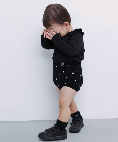 BRANSHES(ブランシェス)の「【b.+A】金子綾/ベビーニットブルマ(その他ベビーウェア・キッズ・杢グレー/ブラック・FREE)」の6枚目の写真