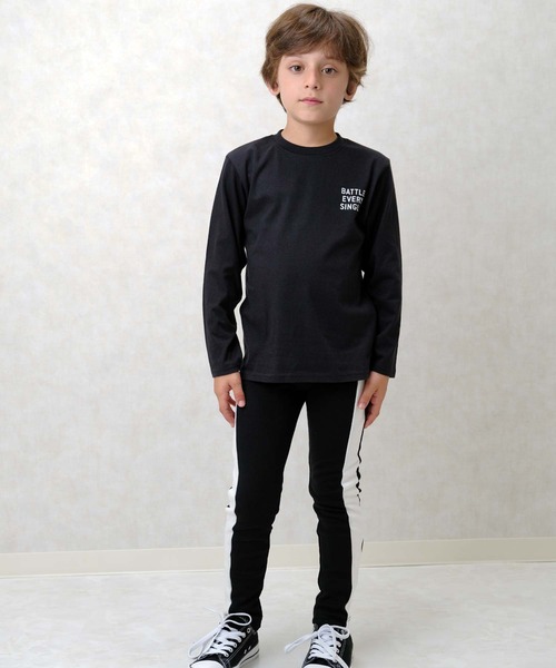 SHISKY（シスキー）の「ラインストレッチスムーススキニーパンツ キッズ ベビー（その他パンツ・キッズ・ブラック系その他/ブラック・80/90/95/100/110/120/130/140/150/160）」の3枚目の写真