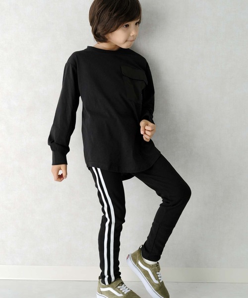 SHISKY（シスキー）の「ラインストレッチスムーススキニーパンツ キッズ ベビー（その他パンツ・キッズ・ブラック系その他/ブラック・80/90/95/100/110/120/130/140/150/160）」の7枚目の写真