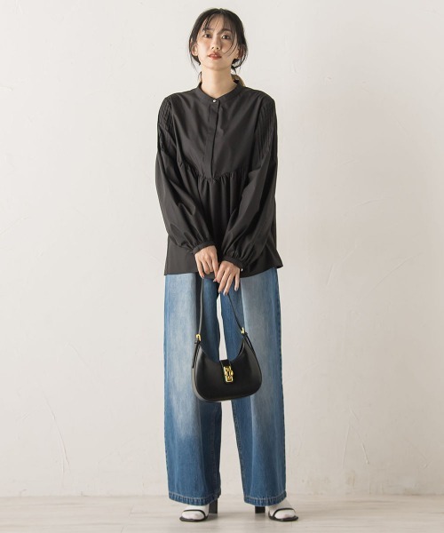 Droite lautreamont（ドロワットロートレアモン）の「TCタイプライターブラウス≪洗濯機で洗える≫（シャツ/ブラウス・レディース・パープル/ブラック/オフホワイト・M）」の22枚目の写真