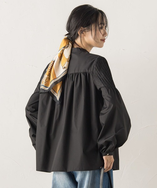 Droite lautreamont（ドロワットロートレアモン）の「TCタイプライターブラウス≪洗濯機で洗える≫（シャツ/ブラウス・レディース・パープル/ブラック/オフホワイト・M）」の19枚目の写真