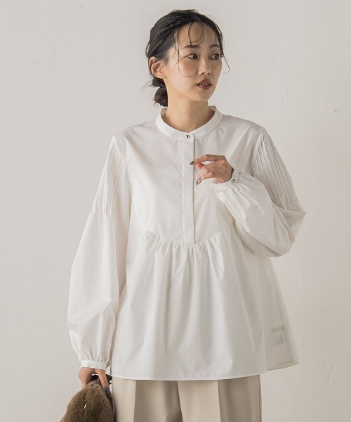 Droite lautreamont（ドロワットロートレアモン）の「TCタイプライターブラウス≪洗濯機で洗える≫（シャツ/ブラウス・レディース・パープル/ブラック/オフホワイト・M）」の4枚目の写真