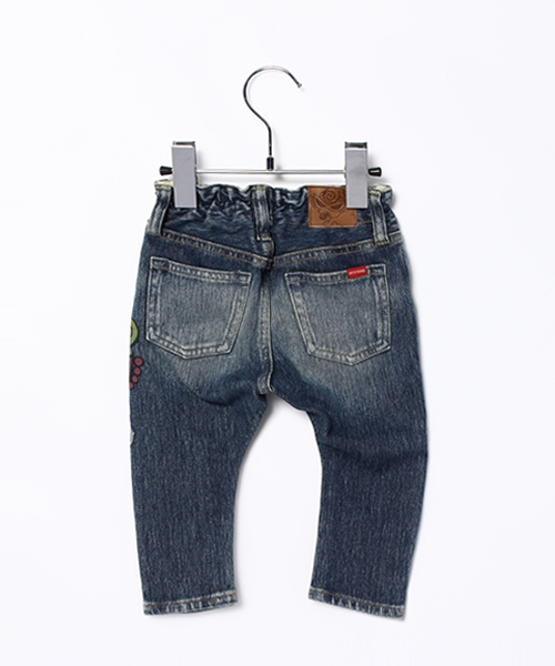 HYSTERIC MINI（ヒステリックミニ）の「BABY ハイパワーストレッチ インディゴニット10分丈デニムパンツ（デニムパンツ・キッズ・インディゴブルー・90/80）」の4枚目の写真