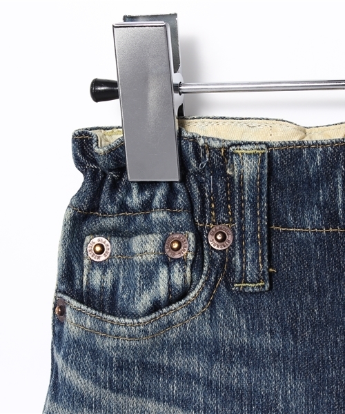 HYSTERIC MINI（ヒステリックミニ）の「BABY ハイパワーストレッチ インディゴニット10分丈デニムパンツ（デニムパンツ・キッズ・インディゴブルー・90/80）」の3枚目の写真