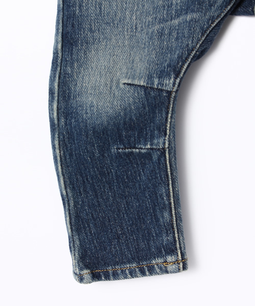 HYSTERIC MINI（ヒステリックミニ）の「BABY ハイパワーストレッチ インディゴニット10分丈デニムパンツ（デニムパンツ・キッズ・インディゴブルー・90/80）」の8枚目の写真