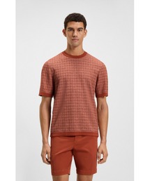 BOSS（ボス）の「リラックスフィット ジャカードニットTシャツ（ニット/セーター）」