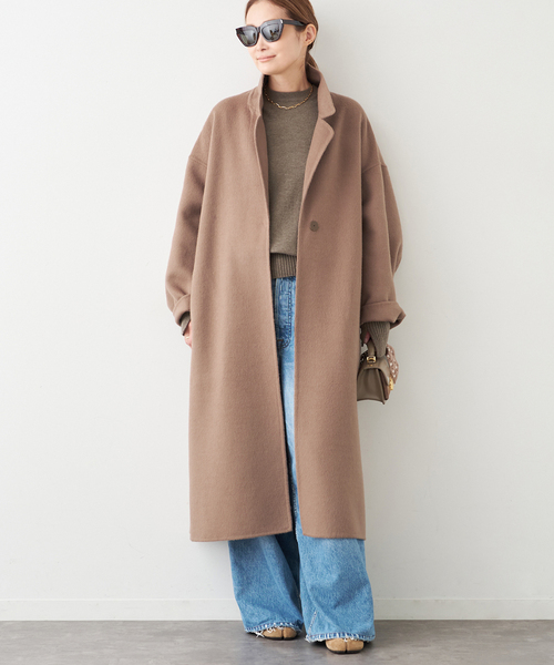 ★良品★kolor　アンゴラウール　ツートンチェスターコート　カラー ウールアンゴラ リバーコート（チェスターコート）｜Deuxieme Classe