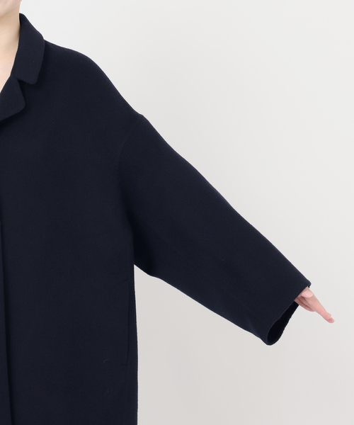 Deuxieme Classe（ドゥーズィエムクラス）の「*ウールアンゴラ リバーコート（チェスターコート・レディース・ウッド/ネイビー・36/38）」の21枚目の写真