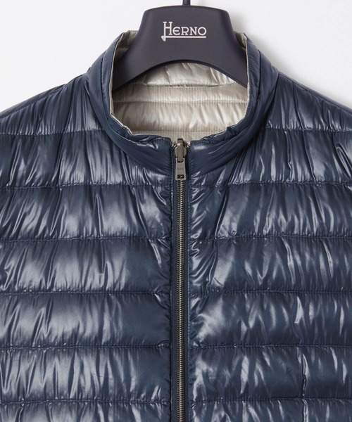 HERNO（ヘルノ）の「HERNO REVERSIBLE DOWN VEST ヘルノ リバーシブル ダウンベスト（ダウンベスト・メンズ・ネイビー系1・50）」の7枚目の写真