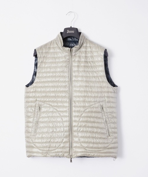 HERNO（ヘルノ）の「HERNO REVERSIBLE DOWN VEST ヘルノ リバーシブル ダウンベスト（ダウンベスト・メンズ・ネイビー系1・50）」の12枚目の写真