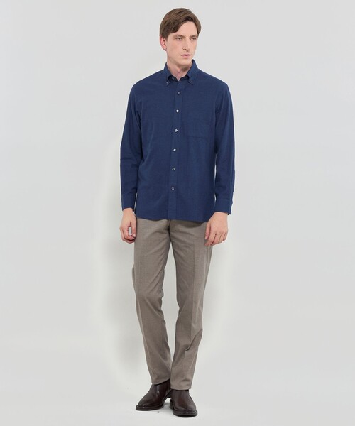 MACKINTOSH LONDON(マッキントッシュ ロンドン)の「【WEB・一部店舗限定】メランジフランネル釦ダウンシャツ(シャツ/ブラウス・メンズ・ブルー系その他4/ネイビー/ホワイト系その他・M/L/XL)」の14枚目の写真
