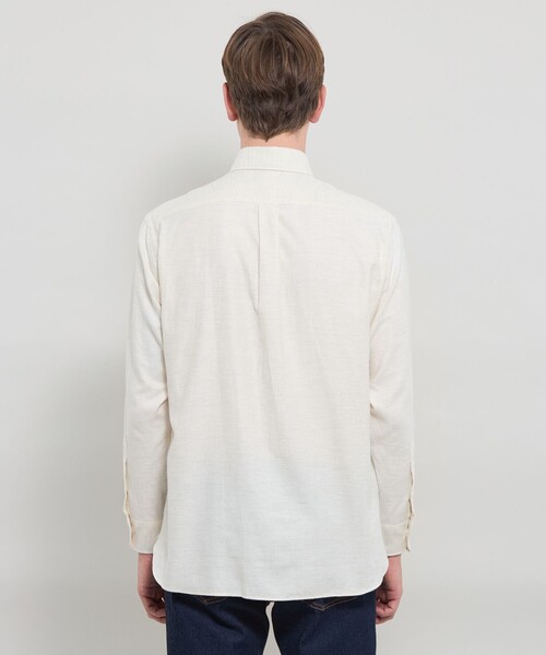 MACKINTOSH LONDON(マッキントッシュ ロンドン)の「【WEB・一部店舗限定】メランジフランネル釦ダウンシャツ(シャツ/ブラウス・メンズ・ブルー系その他4/ネイビー/ホワイト系その他・M/L/XL)」の11枚目の写真