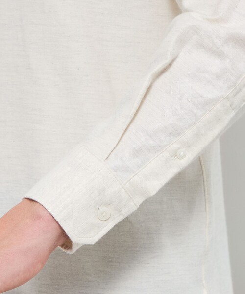 MACKINTOSH LONDON(マッキントッシュ ロンドン)の「【WEB・一部店舗限定】メランジフランネル釦ダウンシャツ(シャツ/ブラウス・メンズ・ブルー系その他4/ネイビー/ホワイト系その他・M/L/XL)」の9枚目の写真