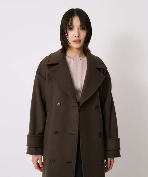 クルーレ ビッグカラーミディコート サイズ1 SUPER140' ブラウン シリーズ累計販売枚数14,000枚突破！】SUPER140ビッグカラーコート