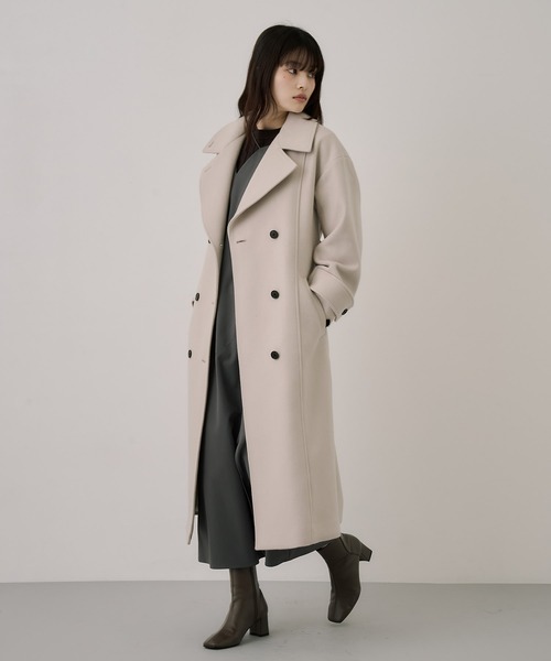 再入荷なし！！】SUPER140ビッグカラーコート｜ウール/静電気防止/軽量