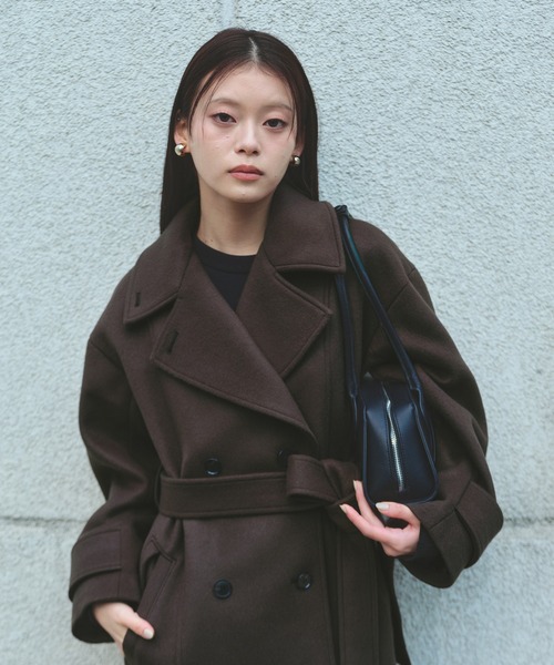 セール】【再入荷なし！！】SUPER140ビッグカラーコート｜ウール