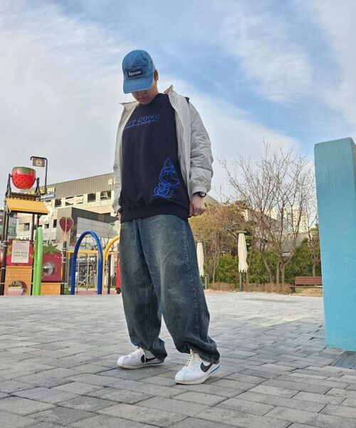 1993STUDIO(1993スタジオ)の「ヴィンテージワイドバルーンデニムパンツ_ブルー(デニムパンツ・レディース・その他・MEDIUM/LARGE)」の7枚目の写真