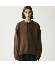 Kamen Collar Knit BROWN