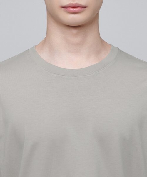MUSINSA STANDARD（ムシンサスタンダード）の「スーピマリラックスドクルーネック長袖Tシャツ[マッシュルーム]（Tシャツ/カットソー・メンズ・その他・SMALL/MEDIUM/LARGE/X-LARGE/XX-LARGE）」の4枚目の写真
