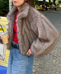 PILIT | ミックスファー2wayコート(ステンカラーコート)