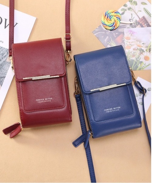 BACKYARD FAMILY(バックヤードファミリー)の「スマホポーチ kmini1402(ショルダーバッグ・レディース・グレー/ブラック/ライトグリーン/ワインレッド/イエロー/ピンク/ネイビー・FREE)」の19枚目の写真